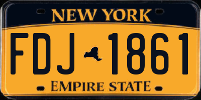 NY license plate FDJ1861