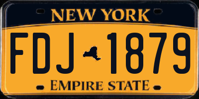NY license plate FDJ1879