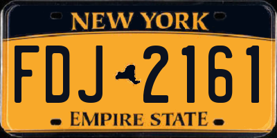 NY license plate FDJ2161