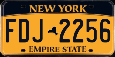 NY license plate FDJ2256