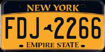 NY license plate FDJ2266