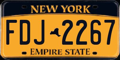 NY license plate FDJ2267