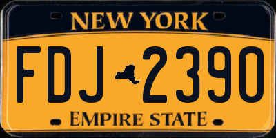 NY license plate FDJ2390