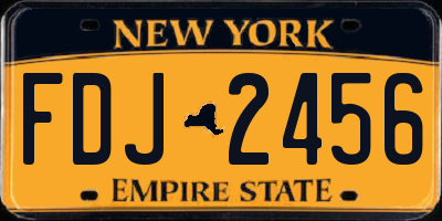 NY license plate FDJ2456