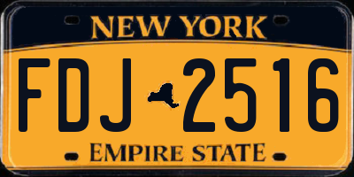 NY license plate FDJ2516