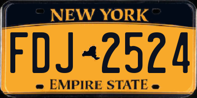 NY license plate FDJ2524