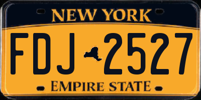 NY license plate FDJ2527