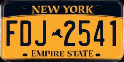 NY license plate FDJ2541