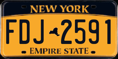 NY license plate FDJ2591