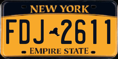 NY license plate FDJ2611