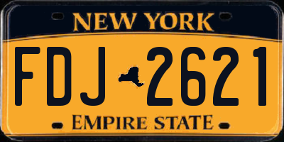NY license plate FDJ2621