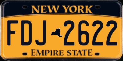 NY license plate FDJ2622
