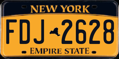 NY license plate FDJ2628