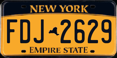 NY license plate FDJ2629