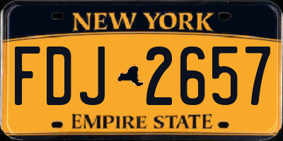 NY license plate FDJ2657
