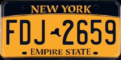 NY license plate FDJ2659