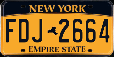 NY license plate FDJ2664