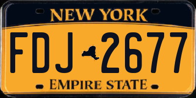 NY license plate FDJ2677