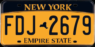 NY license plate FDJ2679