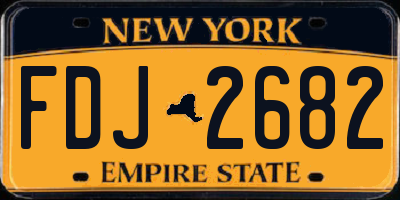 NY license plate FDJ2682