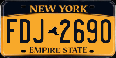 NY license plate FDJ2690