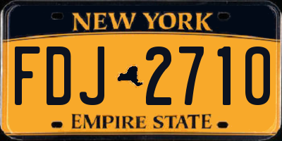 NY license plate FDJ2710