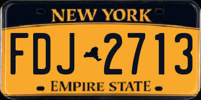 NY license plate FDJ2713