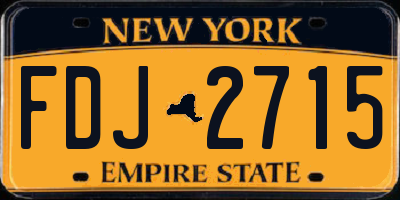 NY license plate FDJ2715