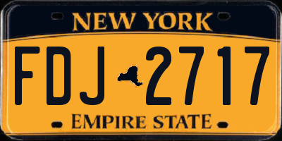 NY license plate FDJ2717