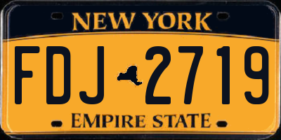 NY license plate FDJ2719