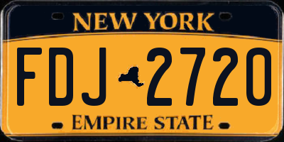 NY license plate FDJ2720