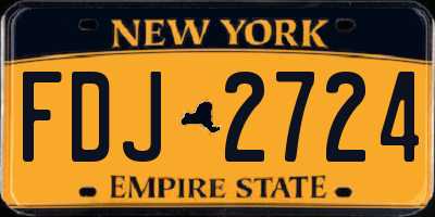 NY license plate FDJ2724