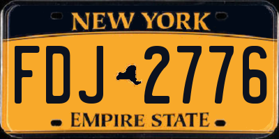 NY license plate FDJ2776