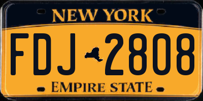 NY license plate FDJ2808