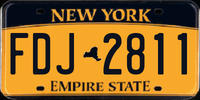 NY license plate FDJ2811