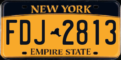 NY license plate FDJ2813