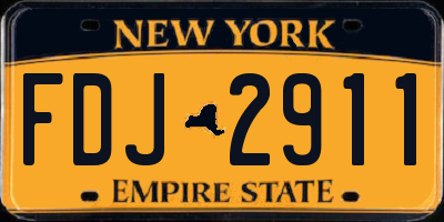 NY license plate FDJ2911