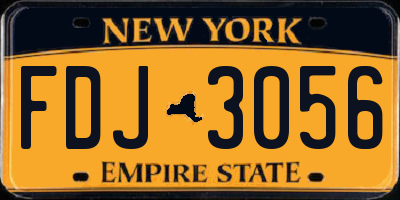 NY license plate FDJ3056