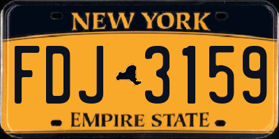 NY license plate FDJ3159