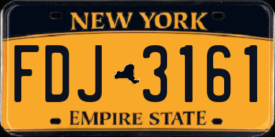 NY license plate FDJ3161