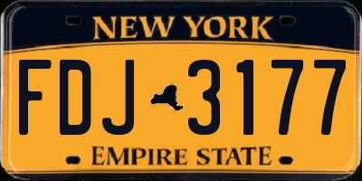 NY license plate FDJ3177