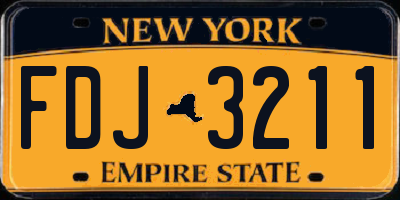 NY license plate FDJ3211