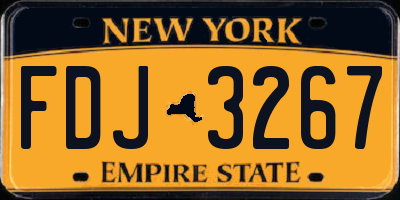 NY license plate FDJ3267