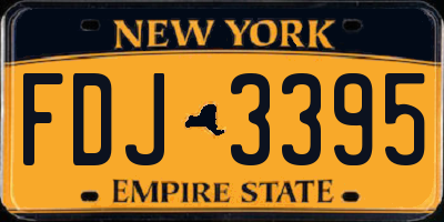 NY license plate FDJ3395