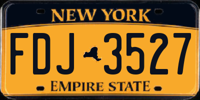 NY license plate FDJ3527