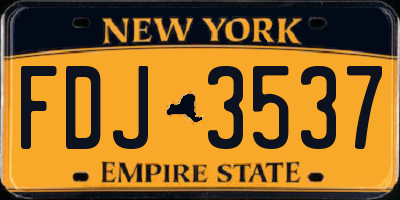 NY license plate FDJ3537