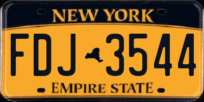 NY license plate FDJ3544