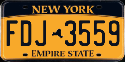 NY license plate FDJ3559