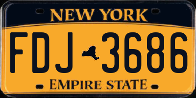 NY license plate FDJ3686