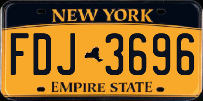 NY license plate FDJ3696